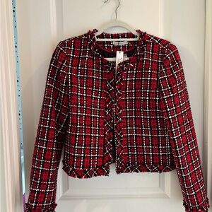 Alice + Olivia School Girl Red & Black Jacket